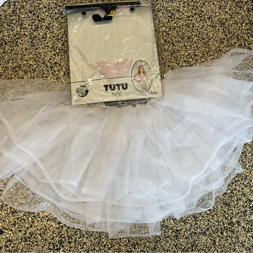 Amscan White Children's Tutu Skirt Size S/M 8-10 Y